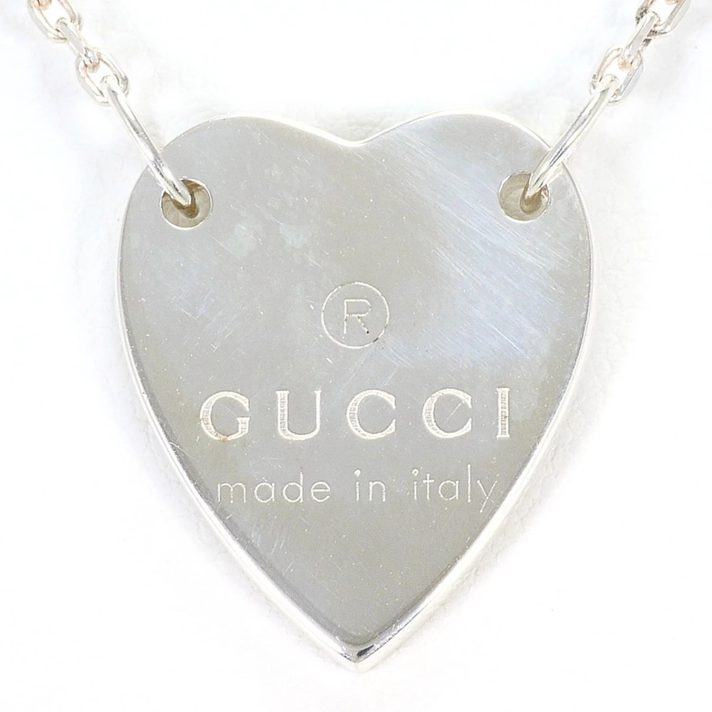 GUCCI Silver Heart Necklace